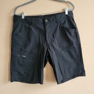 Columbia AM0660 Omni-Shade Men's Black Nylon Hiking Outdoor Cargo Shorts 34W×10L